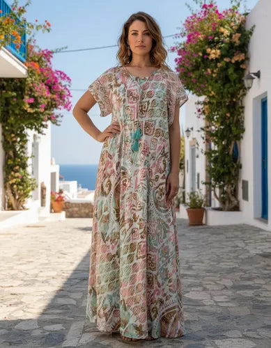 Vestido India Importado Seda Hindú Talle Grande Xxxl Fiesta