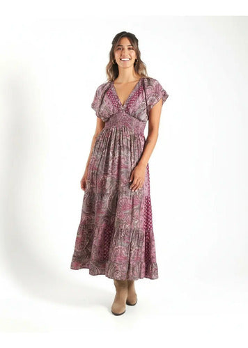 Vestido De Seda Hindú Largo Mod. 14