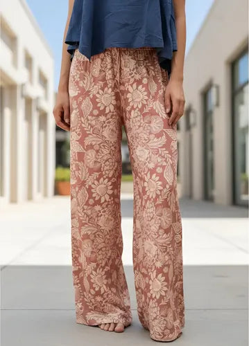 Pantalón Palazzo  Estampado Modelo Grande Nude Estampado 1