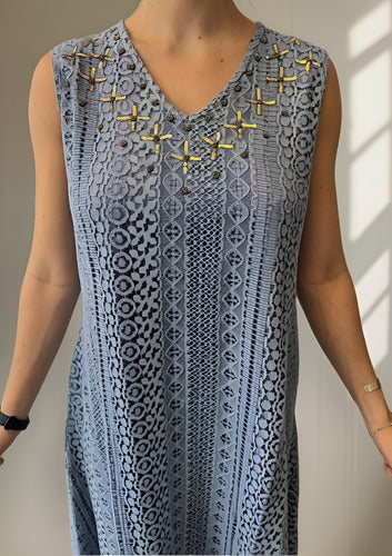 Vestido Sin Mangas Largo Con Forro Boho