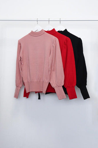 Sweater Tejido Mangas Globo