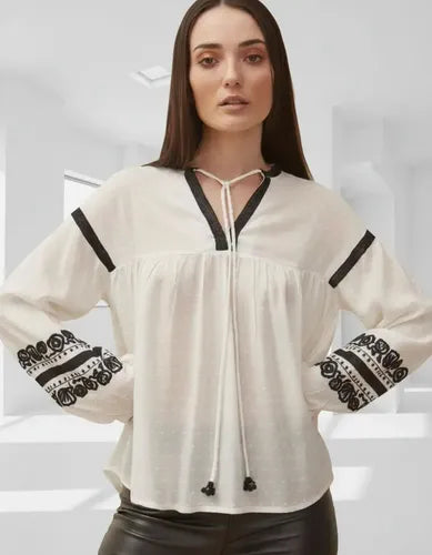 Camisa Blusa  Boho Plumetí Bordada Importada