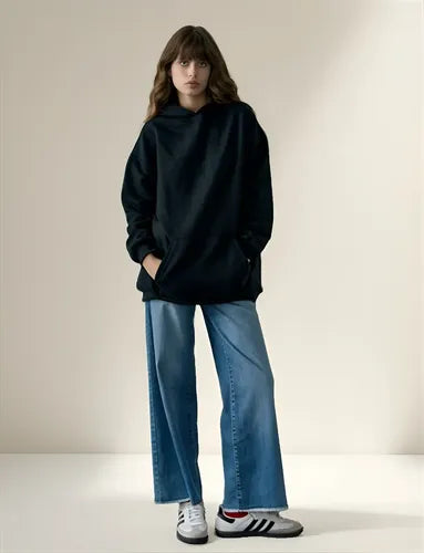 Buzo Oversize Básico Único Negro Lisa