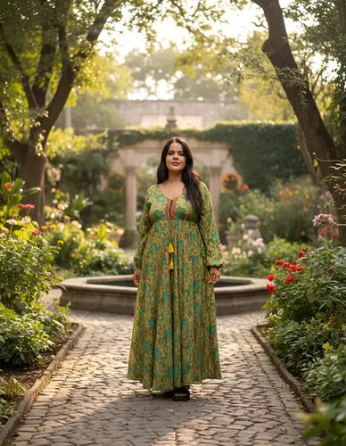 Vestido Boho Largo Seda Hindú Fiesta