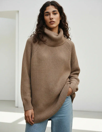 Sweater Pullover Tejido Polera Modelo Amplio