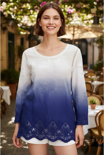 Blusa Camisa  Importada Batik  Puntilla Boho Hippie Chic