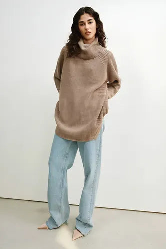 Sweater Pullover Tejido Polera Modelo Amplio