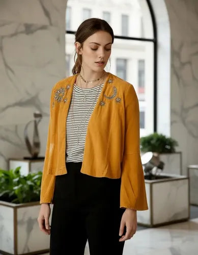 Chaqueta Saco Bordado Importado India Velvet Boho Oxford