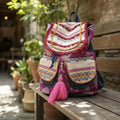 Mochila Bordada Estilo Folk