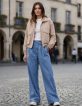 Pantalón Jean Ancho Denim Camisero