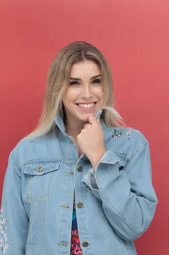 Campera Bordada De Jean Celeste M Bordado