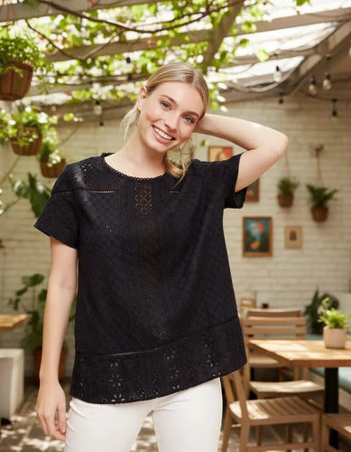 Camisa  Blusa Remera  Boho Hippie Chic Importada Negro L