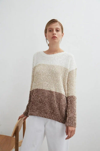 Sweater Tejido  Amplio Colores  Rojo U
