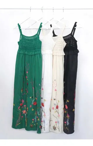 Vestido Crochet Bordado Importado Boho