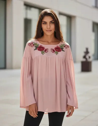 Blusa Camisa Bordada Importada Boho Tipo Vars India Style