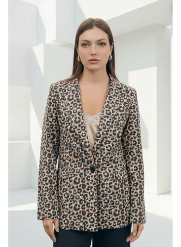 Saco Blazer Animal Print