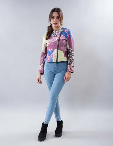 Chaqueta Campera Estampada Badana Importada Folk