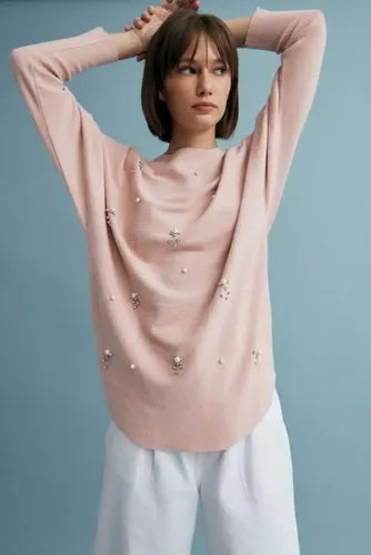 Sweater Tejido Con Perlas Importado Cod. 279