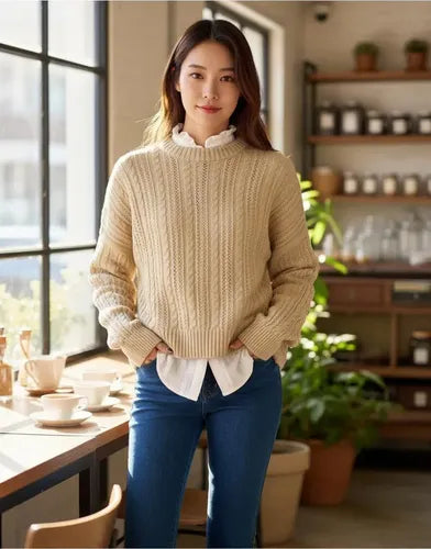 Sweater Tejido Trenzado