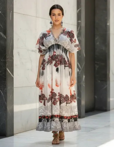 Vestido  Largo Importado  Boho Estampado