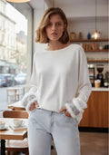 Sweater Tejido Importado Detalles Puños