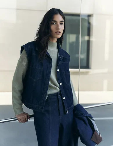 Chaleco Denim Jean Azul Lisa L
