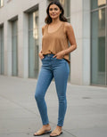 Pantalón Jean Denim Elastizado Celeste Chupin