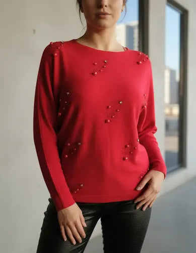 Sweater Tejido Con Strass Importado Cod. 215 Calidad!