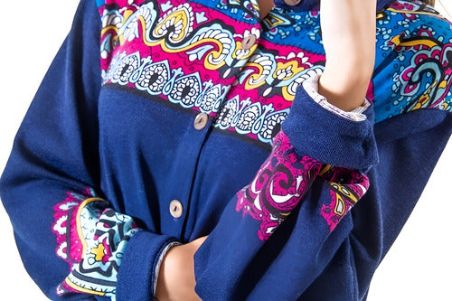 Camisa Vestido Largo Lanilla Importado Mandalas Estilo Boho