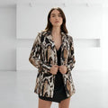 Blazer Animal Print Marrón Animal Print 42