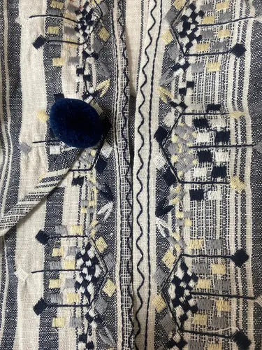 Saco Chaqueta Bordada Importada India Talle M Negro Bordado M