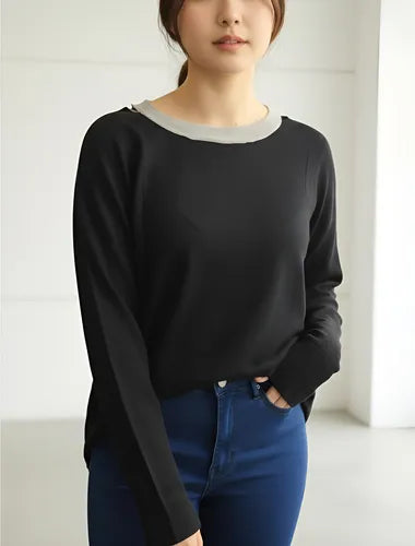 Sweater Tejido Básico Importado Tipo Buzo