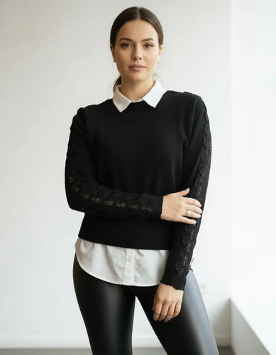 Sweater Tejido Importado Detalles Strass Cod. 173 Calidad