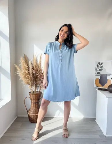 Vestido Jean Denim Talle Grande Talle Especial