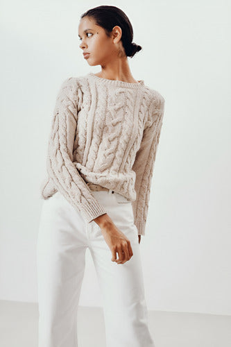 Sweater Chenille Tejido Ochos Rojo Ochos Único