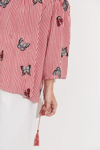 Camisa Blusa Paisana Importada Mariposas