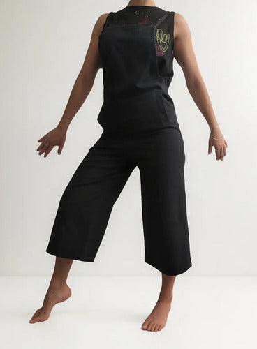 Mono Gabardina Enterito Mono Pantalón Negro Lisa Unico