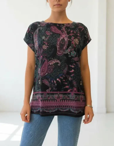 Remera Blusa Importada Estampada Manga Corta