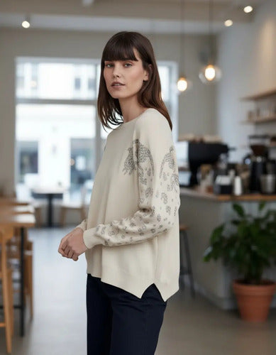 Sweater Importado Detalles Mangas Amplio Cod. 331 Hasta Xxl