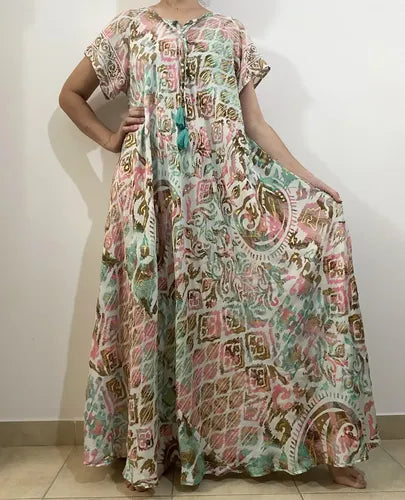 Vestido India Importado Seda Hindú Talle Grande Xxxl Fiesta