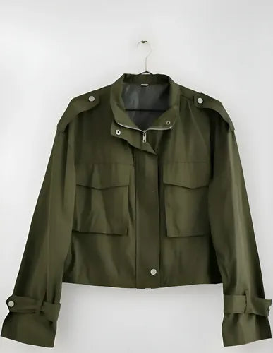 Campera De Sire Cargo Oversize Amplia Nueva 2da Seleccion Negro 42 Lisa