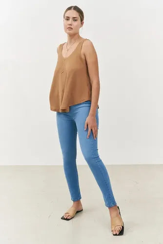 Pantalón Jean Denim Elastizado Celeste Chupin
