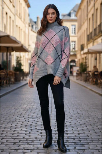 Sweater Tejido Con Lentejuelas  Modelo Grande (084) Xxl