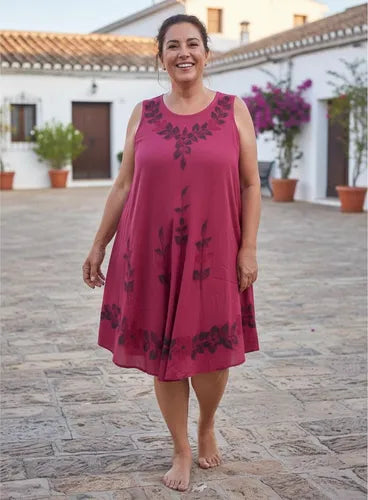 Vestido Solero Importado India Hindú Talle Grande Hasta Xxxl