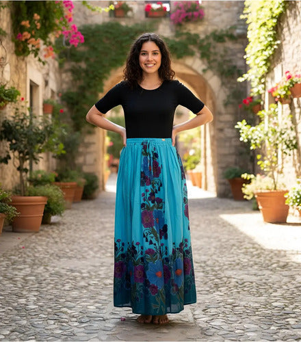 Polleras Faldas Hindú T. Unico. Importadas Para  S A Xl