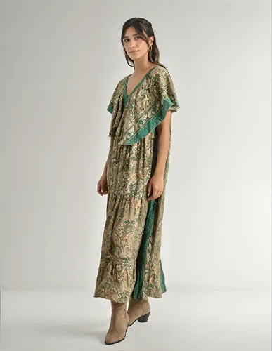 Vestido De Seda Hindú Largo Mod. 11