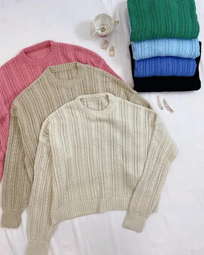 Sweater Tejido Trenzado