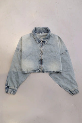Campera De Jean Corta Modelo Amplio Oversize