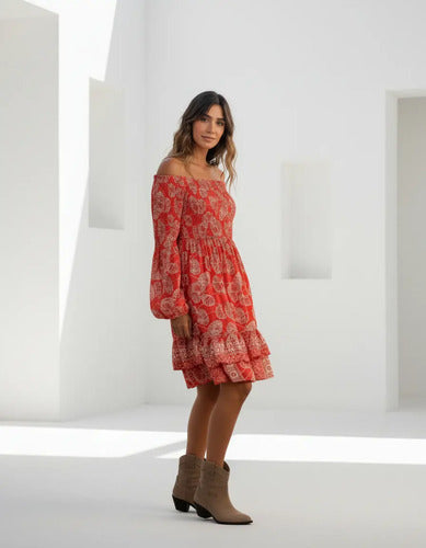 Vestido De Seda Hindú Corto Nido De Abeja Mod. 8