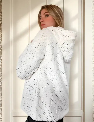 Saco Chaqueta De Piel Sintética Importado Con Dorado